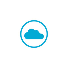 Cloud icon isolated on transparent background