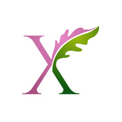Logo Letter X Florist Concept
