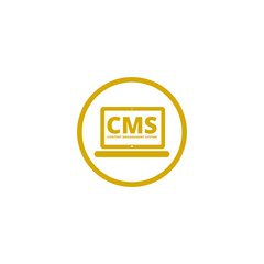 CMS icon isolated on transparent background