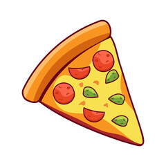 Vector illustration of Pizza, a typical Italian food