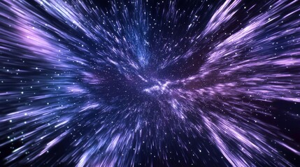 Fototapeta premium Cosmic Hyperspace: A Dazzling Voyage Through the Cosmic Void