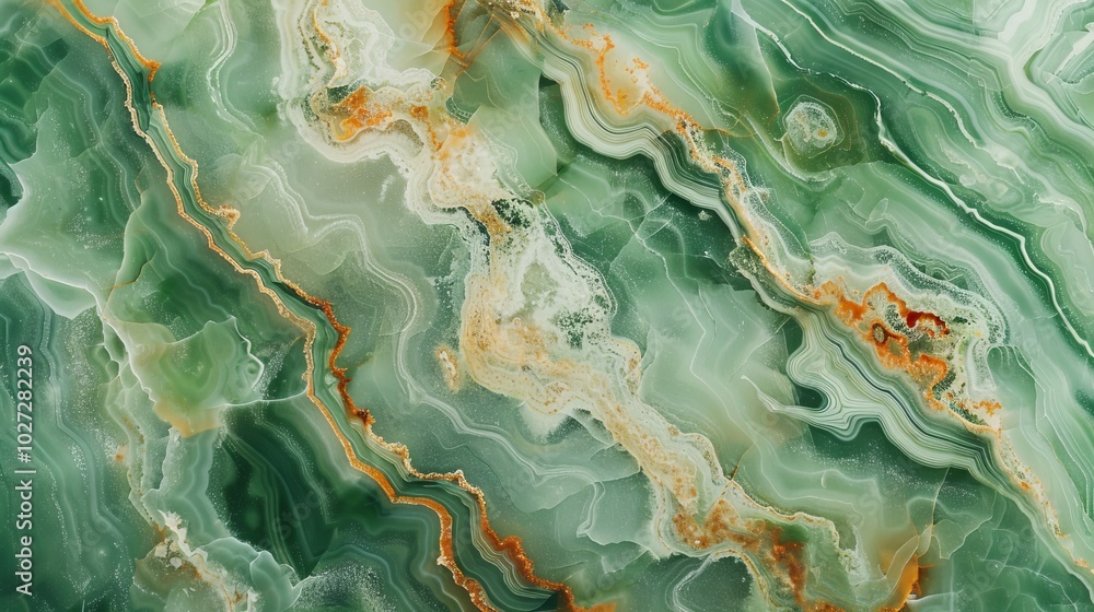 Aufkleber green onyx stone texture. detailed green onyx stone texture with flowing lines and patterns. perfect