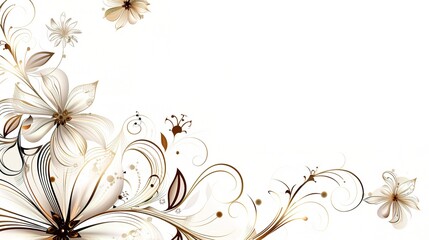 Simple and Beautiful Design on White Background - an enchanting and refined visual. The simple yet captivating design on a pure white backdrop creates a charming and elegant scene