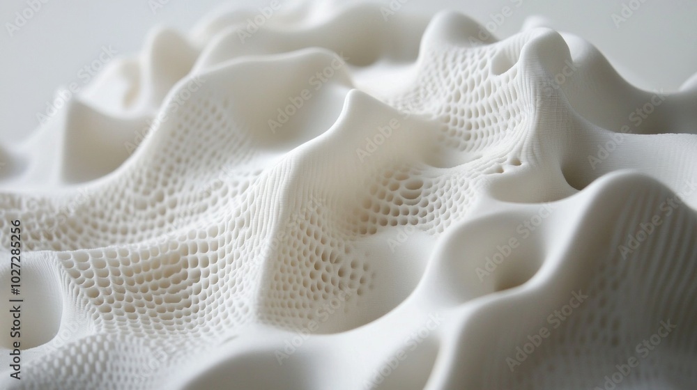 Poster ultra realistic textured surface showcasing intricate 3d printed design with detailed patterns and h