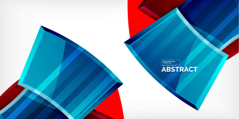 Colorful geometric abstract shapes. Illustration For Wallpaper, Banner, Background, Card, Book Illustration, landing page