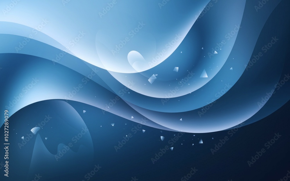 Aufkleber blue abstract curve background. abstract blue background with smooth curves and subtle light effects