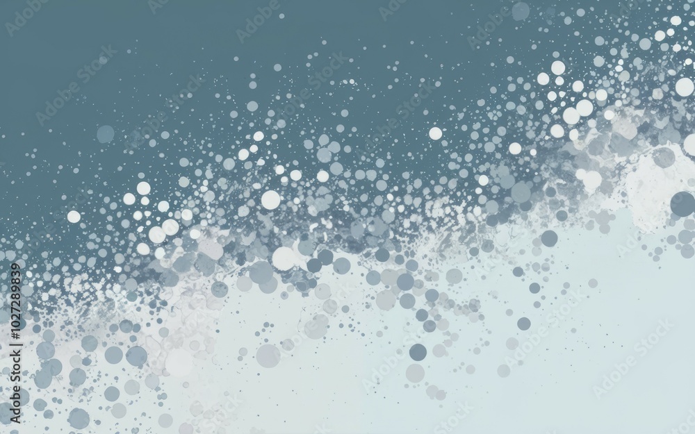 Poster abstract blue white dots. abstract blue and white background with scattered dots and a subtle gradie