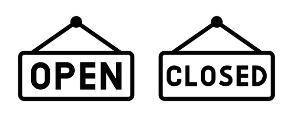 Simple line vector icons of 