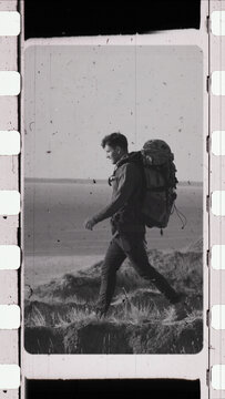 Noir 35 mm Movie Frame Overlay Template for Vertical Stories and Social Media