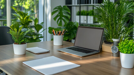 Fototapeta premium white backgrounds, supplies on a desk