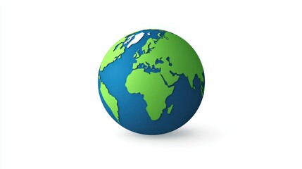 Fototapeta premium 3D Render of Earth with Green Continents and Blue Oceans