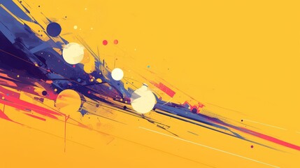 Abstract Digital Painting with Vibrant Colors