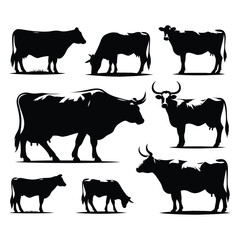 Handdrawn cow animal silhouette. Generated With Ai