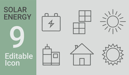 A picture of 9 solar bundle a house and a house with the words solar on it	
