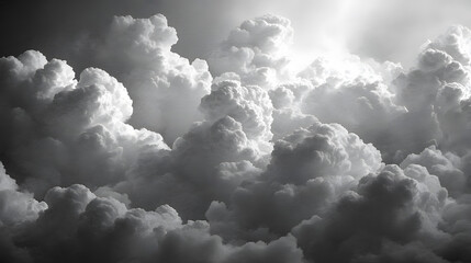 Towering cumulus clouds create a dramatic and textured sky, showcasing the power of nature