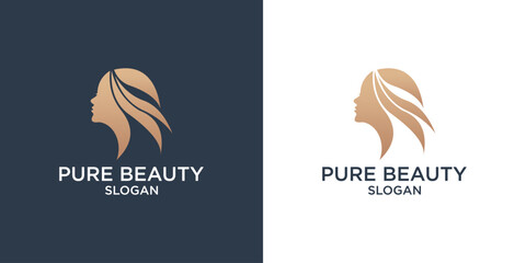 premium vector collection set of beauty hair logos