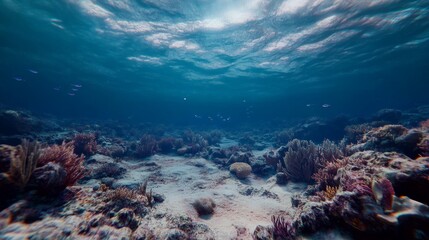 Fototapeta premium Mesmerizing Underwater Wonderland: A Kaleidoscope of Coral and Aquatic Life