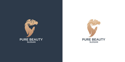 premium vector collection set of beauty hair logos