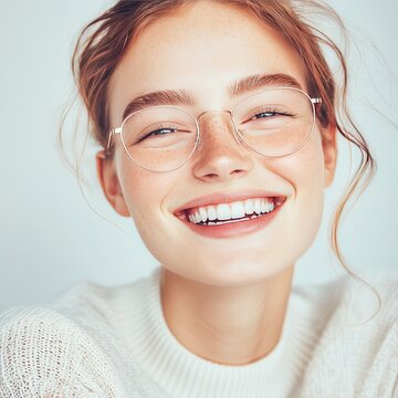 Teenaged girl with bracket system smiling happily ar 9:5 --sref https://s.mj.run/Qot5lHgzfFA --personalize 36d48hg --v 6.1 Job ID: 7ad5a7a2-f3d4-434b-8bd4-9cd49f23959d