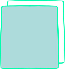 blue folder with paper clip