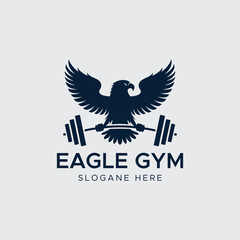 Obraz premium eagle fitness and gym logo. with vector template