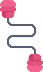 Pink earplugs with cord connecting them, helping reduce noise levels and protecting your hearing