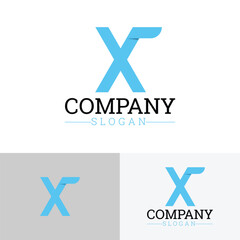 Obraz premium Logo letter x modern business