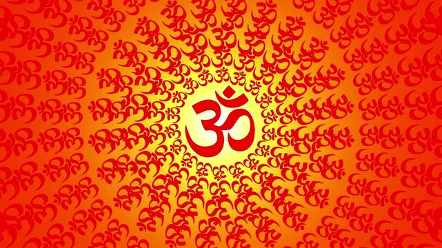 om hindu lord shiva sign animation