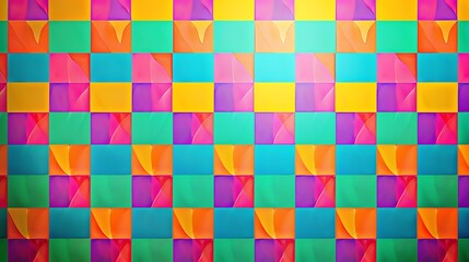 A colorful abstract pattern of squares.
