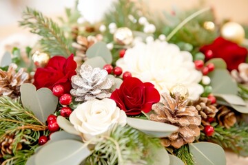 Merry Christmas and Happy New Year holiday background