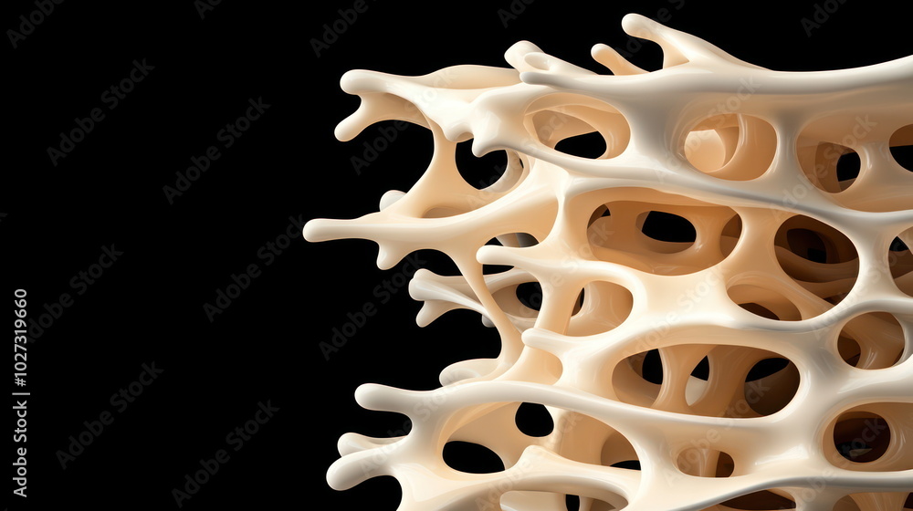 Poster abstract 3d spiky structure.