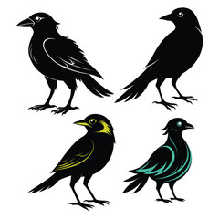 Bird logo sihlouette icon 