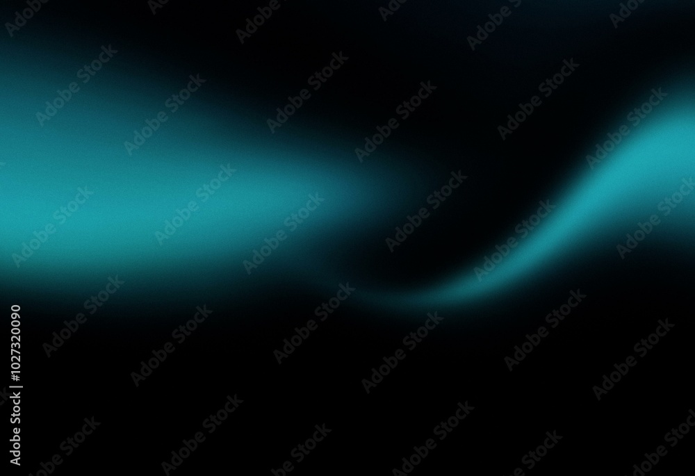 Fototapete an abstract design featuring a gradient of teal on a black background with a grainy texture.