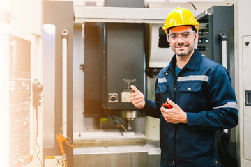 Professional Engineering of modern factory checking  to automatic machinery. Engineering with...