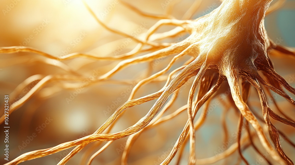 Poster neuron cell abstract background.