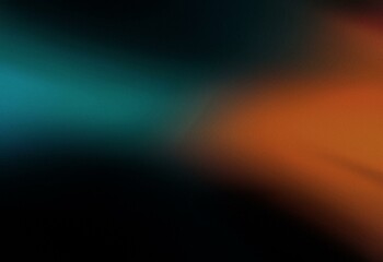 Fototapeta premium Abstract gradient background in blue and orange with grainy texture.