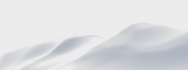 White snow mountain. White terrain.