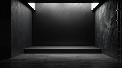 abstract minimal empty black 3d room background
