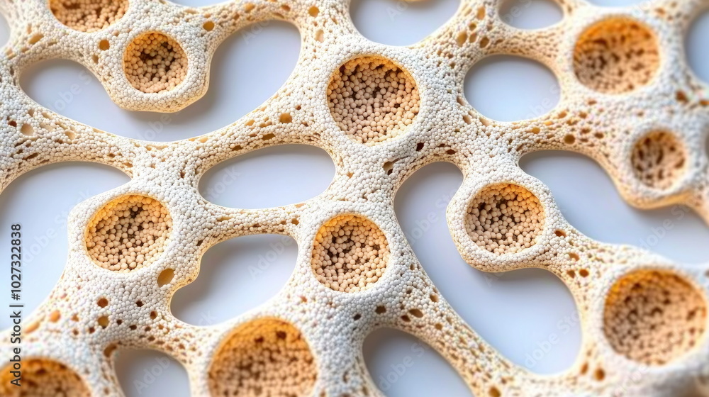 Aufkleber Abstract Cellular Structure with Round Openings.