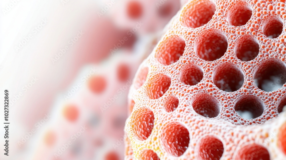 Aufkleber abstract red honeycomb pattern.