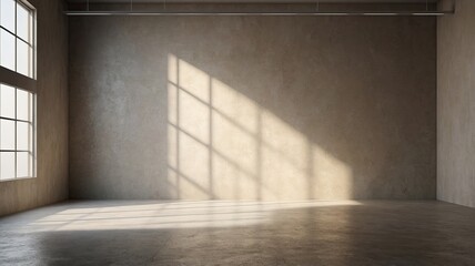 abstract minimal empty gray beige 3d room background