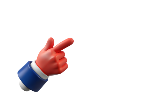 hand pointing and showing something isolated on white background transparent PNG and copy space