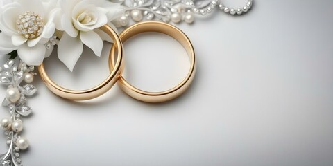 Silver gray wedding invitation with copy space border frame background 