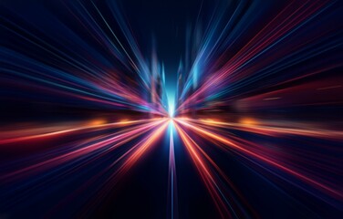 Abstract image of streaking light against a dark background.