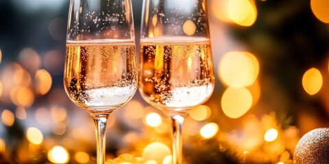 Merry Christmas and Happy New Year holiday background