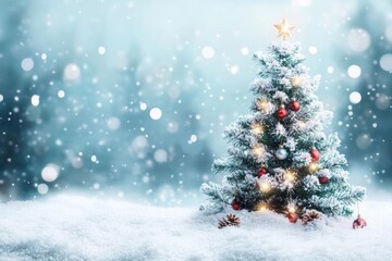 Merry Christmas and Happy New Year holiday background