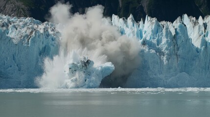 Dramatic Glacier Calving in the Alaskan Wilderness