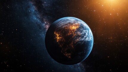 Fototapeta premium Joint global space mission to explore distant planets