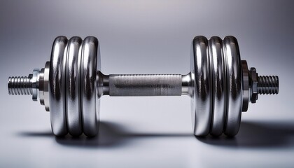 Shiny Metal Dumbbell with Knurled Grip and Adjustable Weights for Strength Training and Fitness, Ideal for Gym, Home Workouts, or Professional Bodybuilding Equipment