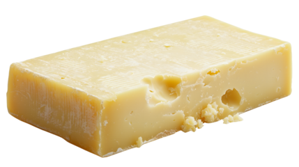 Piece of delicious cheese isolated on white background